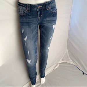 Miss Me distressed blue Boyfriend Ankle Jeans